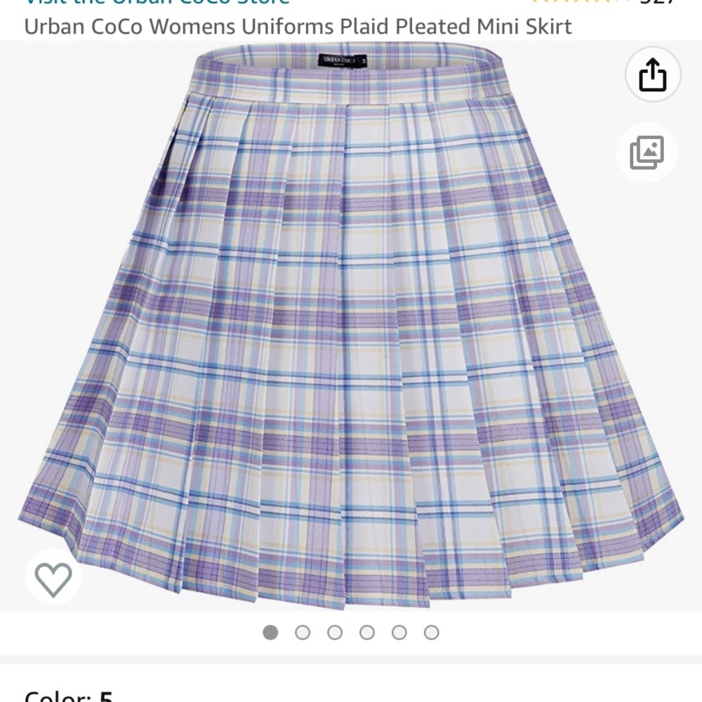 Purple plaid skirt